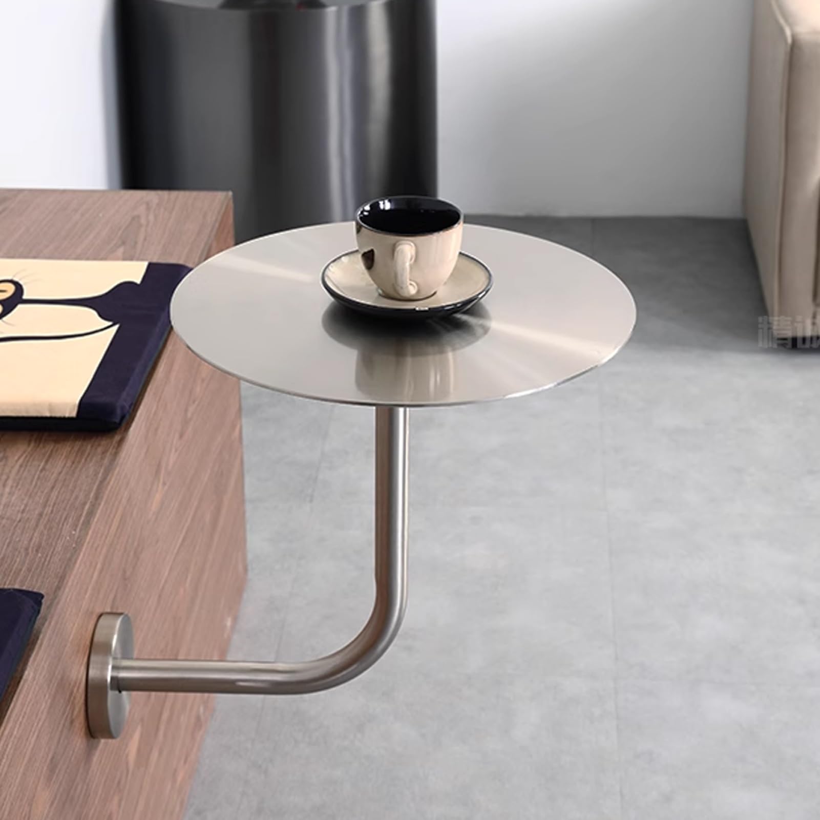 Amazon.com: Junvstor Round Coffee Table, Stainless Steel Top Bar